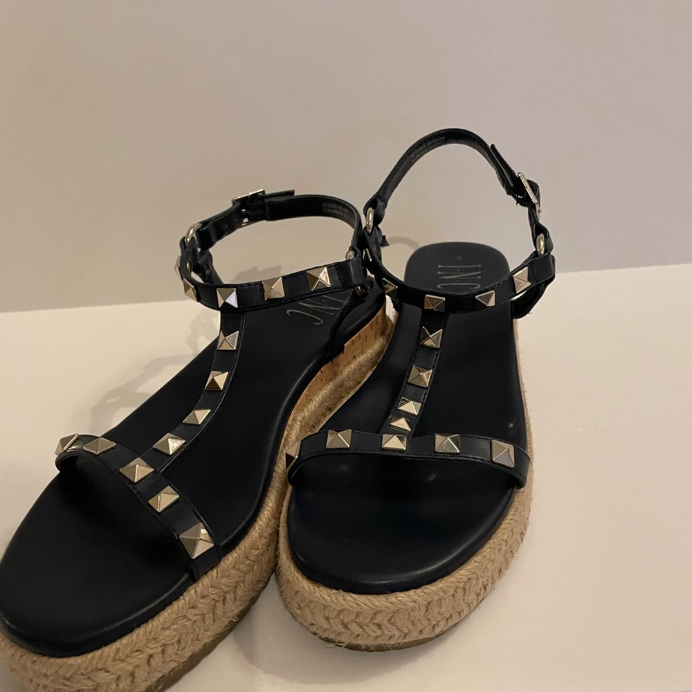 INC Navy sandals